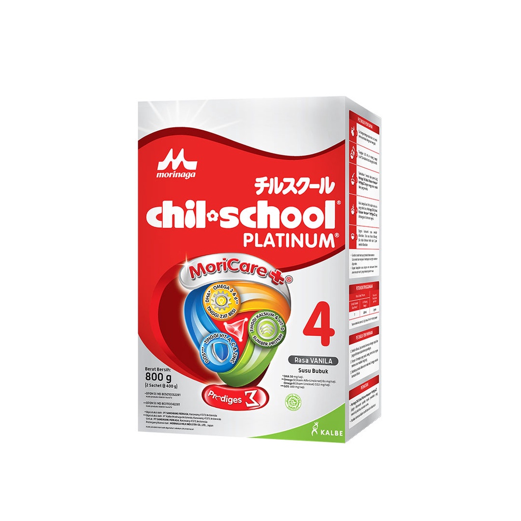 CHILSCHOOL PLATINUM MORICARE TAHAP 4 (USIA 3-12 TAHUN) / 800GR