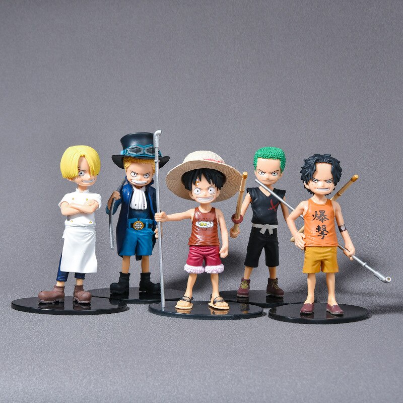 5pcs/set DX One Piece Figures Toy Luffy Action Figure Zoro Sanji Ace