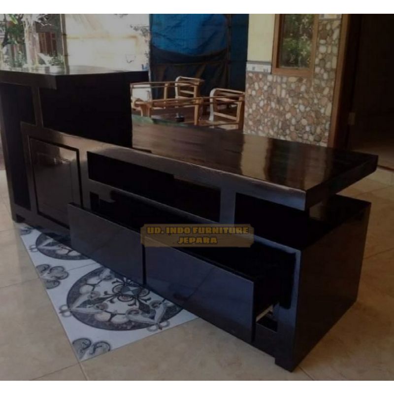 bufet murah meja tv minimalis polos kayu jati jepara