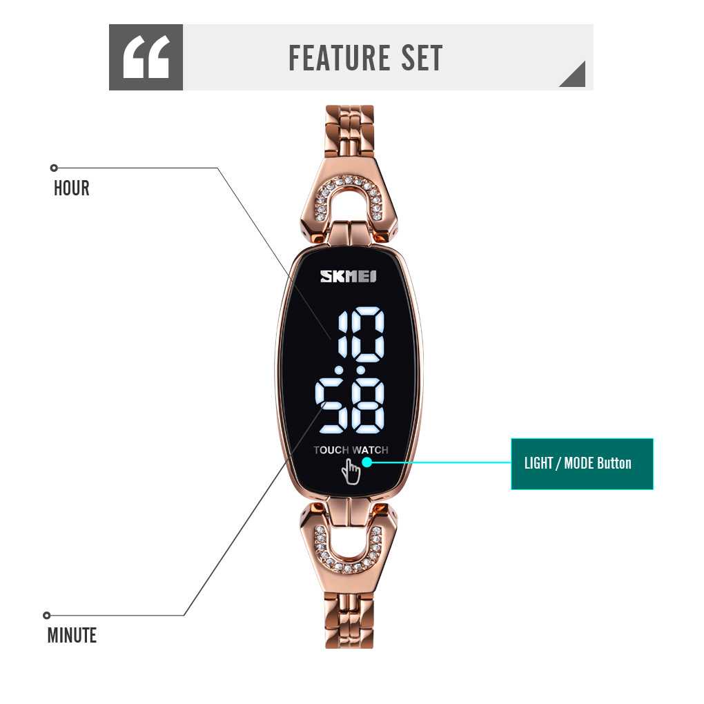 IDN - SKMEI Jam Tangan Digital Wanita - 1588