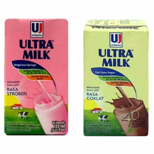 

BAYAR DITEMPAT Susu ULTRA MILK UHT 125ml 1 Dus (40 pcs) - Coklat