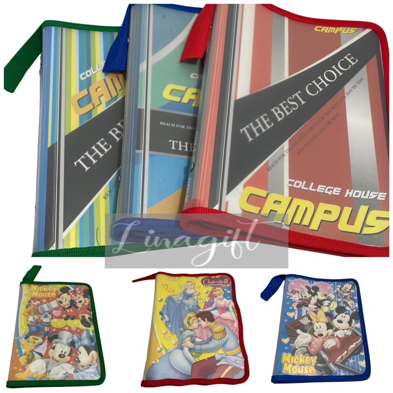 OBRAL BINDER FILE RING BESI SELETING A5 / BINDER FILE CAMPUS / PRINCESS / MICKEY MOUSE