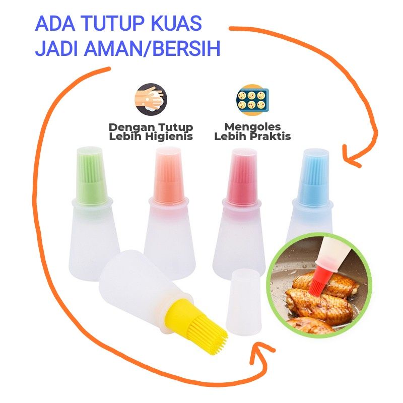 Kuas Silikon Botol Kuas Minyak Bahan Silikon Untuk BBQ