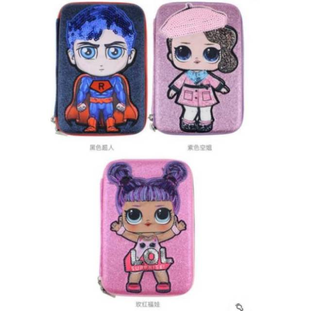 

Pencil Case Glitter LOL Mata Nyala / Kotak Pensil Anak Lol Mata Nyala Glitter