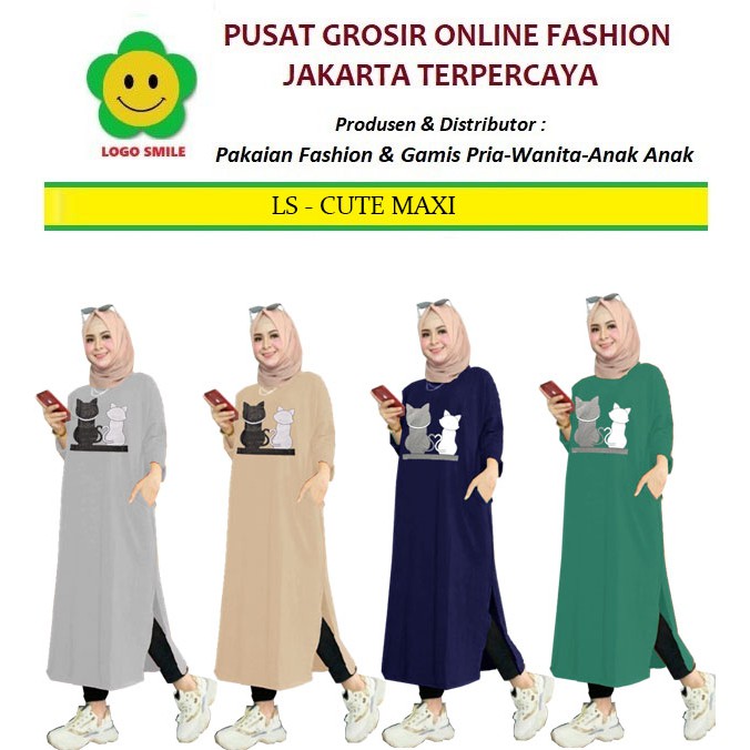 Cute Maxi - Logo Smile (LS) - Ukuran L-XXL - Matt Baby Terri