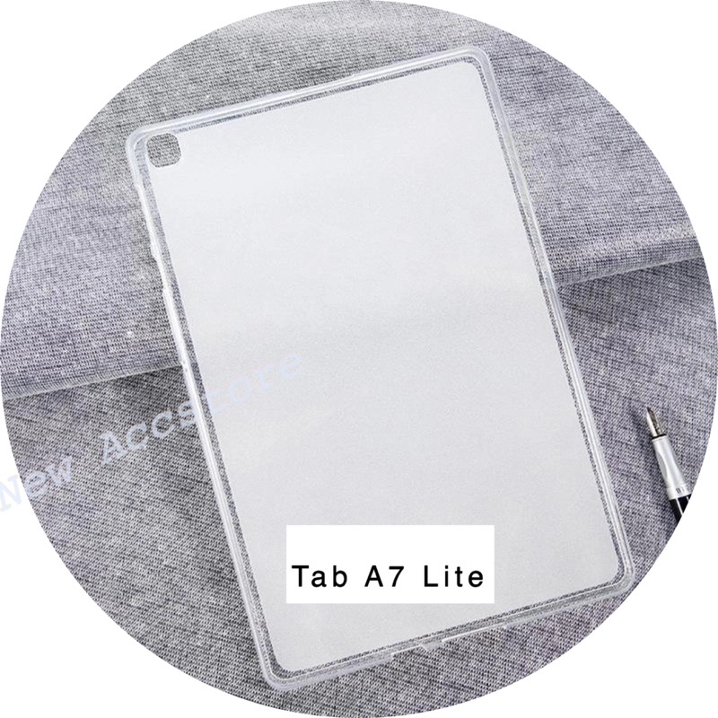 flip cover rotasi. softcase clear, softcase mychoice softcas benning flip case smart case samsung tab A7 lite / T225, T220, tab A7 lite