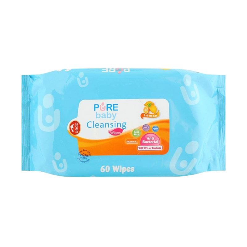 Pure Baby Cleansing Wipes 60’s LEMON