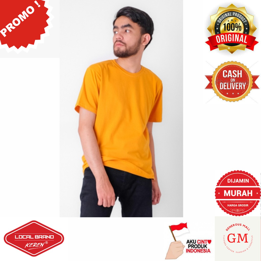 Kaos Polos Pria Lengan Pendek Mavvis VS 122 Brand Lokal Original Murah