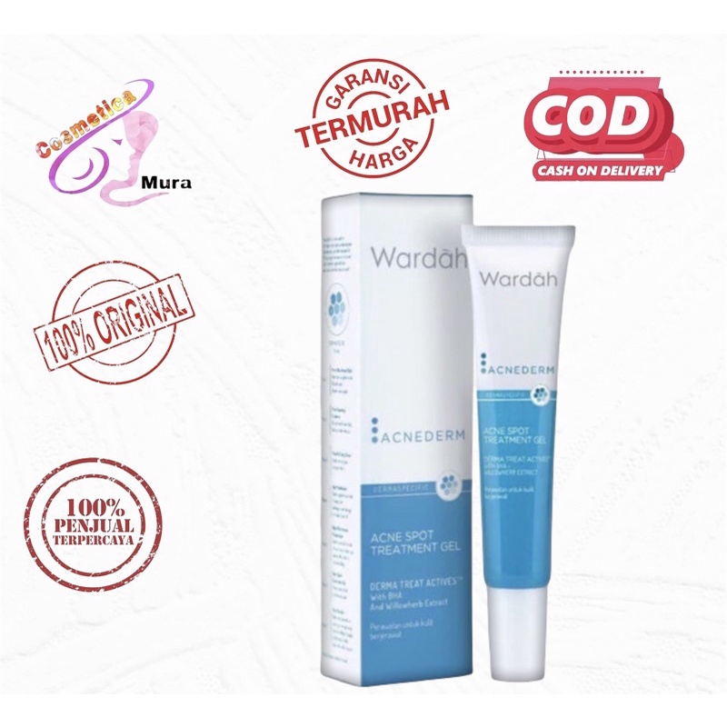 [ acne spot ] wardah acnederm spot gel treatment 15 ml