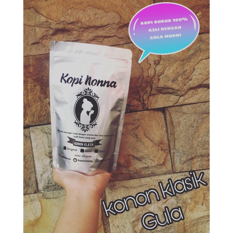 

KOPI NONNA KLASIK Gula 100% kopi asli dengan gula murni