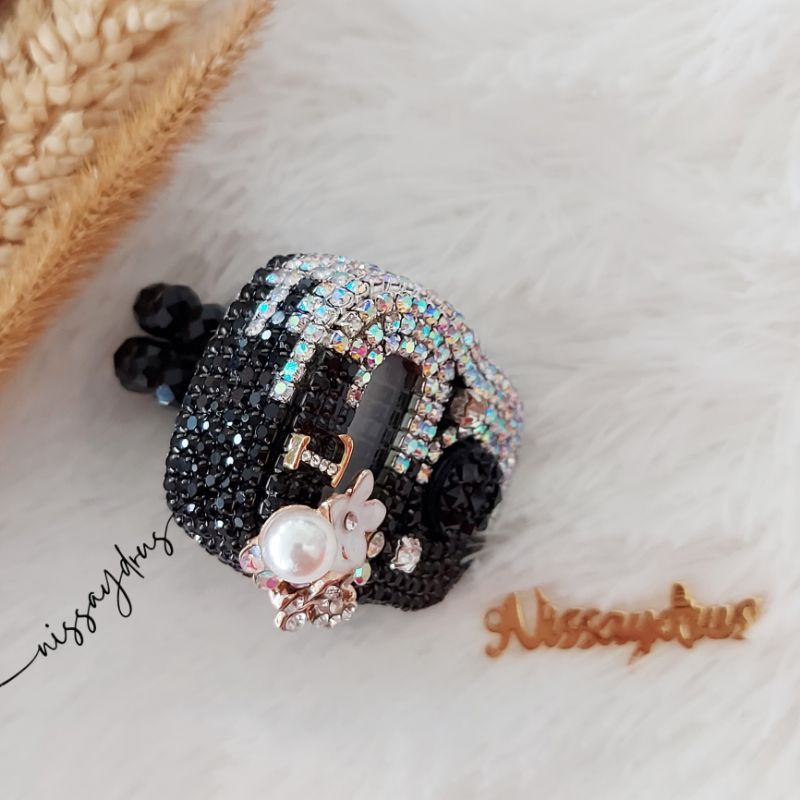 Nisa Aydrus - ALARM Mix New SH Black Silver Tasbih Digital Swarovski Cantik