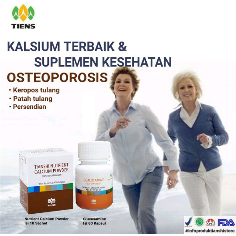 Obat Herbal Osteoporosis Kalsium Tiens + Glucosamin Tianshi