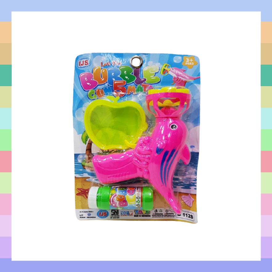 (BISA COD) Bubble Gun Dolphin 5 Mata / Mainan Anak Tembak Gelembung Air Sabun JSP