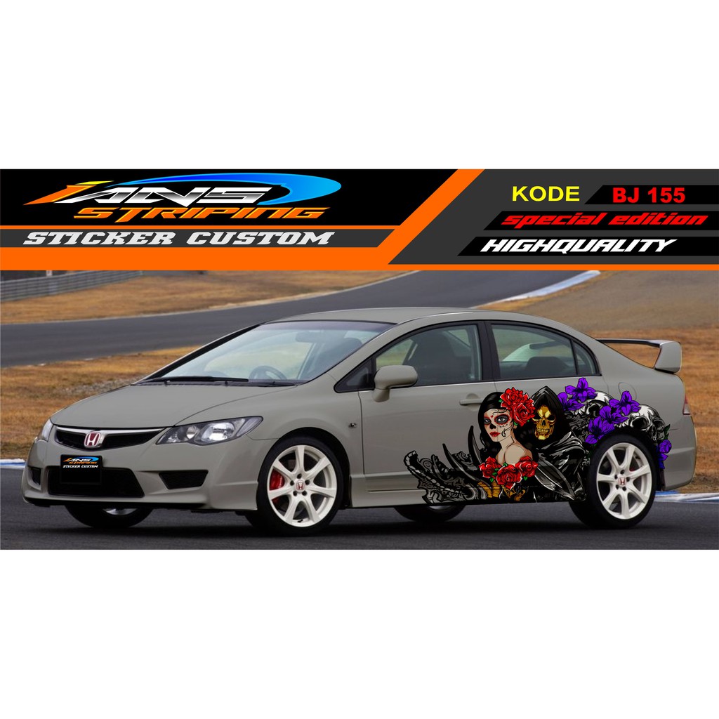 DECAL STICKER MOBIL SEDAN CIVIC