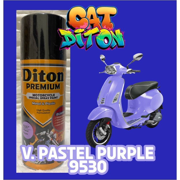 Cat Pilox Diton Premium 9530 Warna Pastel Ungu Purple 400cc Pylok Semprot Aerosol Violet Krayon Terb