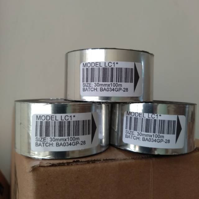 

Ribbon pita tinta coding hot Stamping printer Type LC1* 30mmx100m