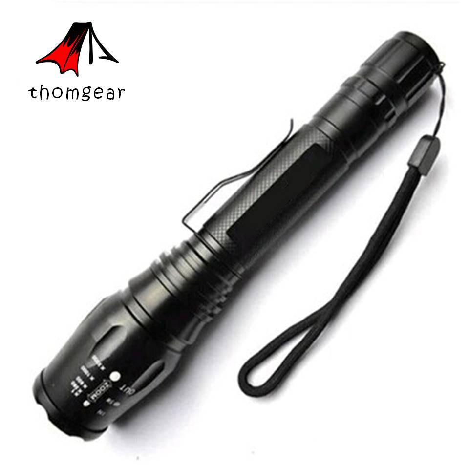 Thomgear Senter Swat Taffled Cree Xm-L T6 E27 3800 Lumens Senter Panjang Tactical Berburu Jm