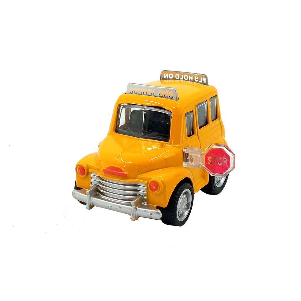 Toy Addict 2-In-1 Mini Bus DieCast Mobil Pullback Mainan Anak