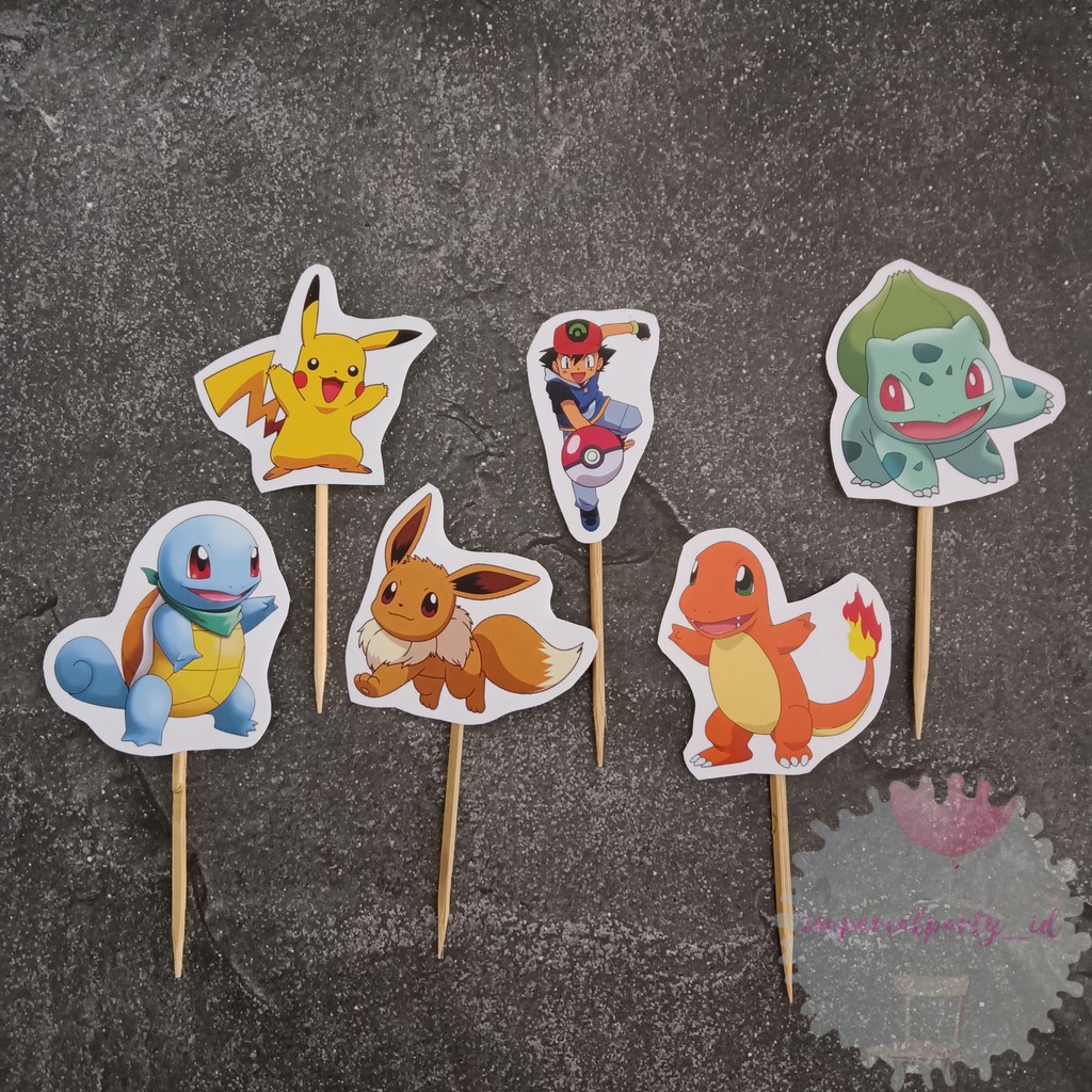 Jual Cake Cupcake Topper Kue Pokemon Pikachu Shopee Indonesia