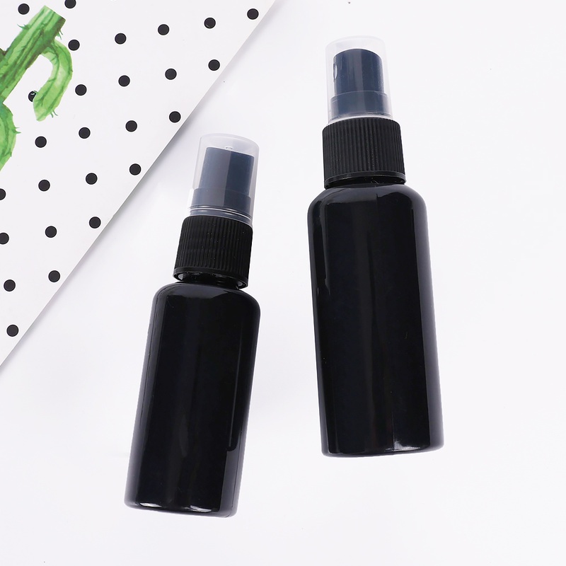 Botol Spray Kosong Bahan Plastik Warna Hitam Ukuran 10-200ML Untuk Cairan Disinfektan