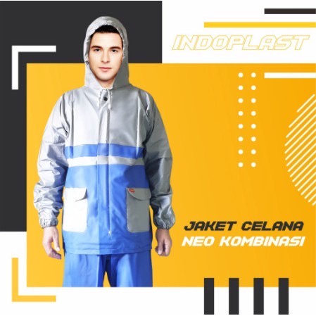 Jas Hujan Setelan Jaket Celana Neo Kombinasi Indoplast