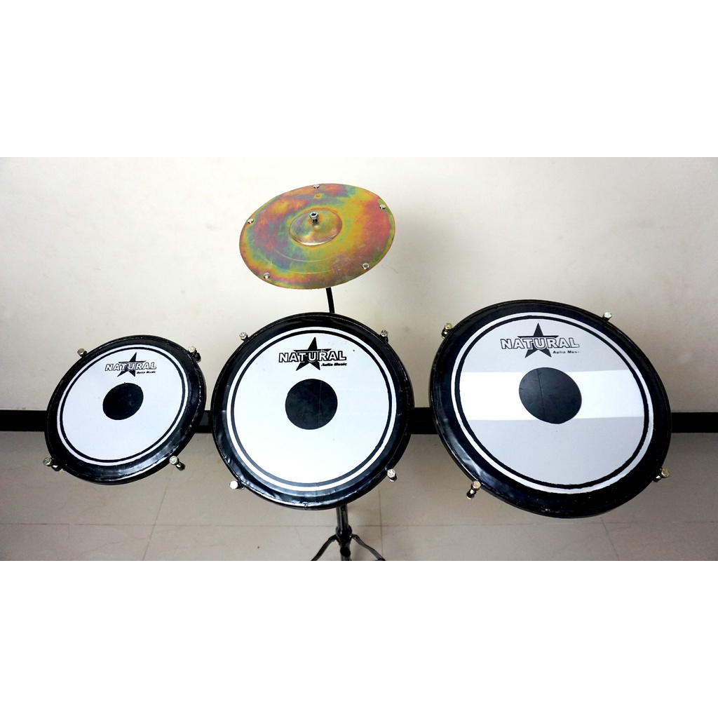 TAMTAM DRUM (BONUS 1 PASANG STIK) 1 SYMBAL DAN 2 SIMBAL / Tamtam angklung / Tamtam anak / Tamtam pengamen / Tamtam drumband