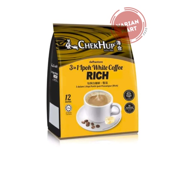 

CHEK HUP KING 3 IN 1 Ipoh White Coffee 600 gr / Chekhup Rich [ 12 sachet x 40 gr]