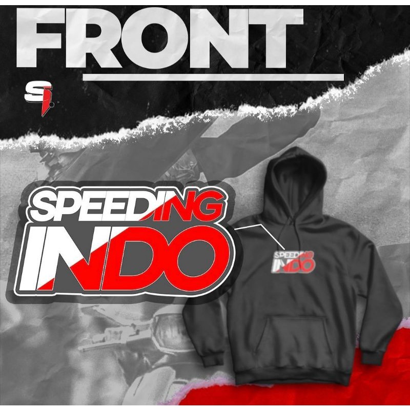 HOODIE SPEEDING INDO ORIGINAL BEKAS LIKE NEW. JAKET SPDIND ORI VESPA MATIC SPRINT LX MOTOR ZIP