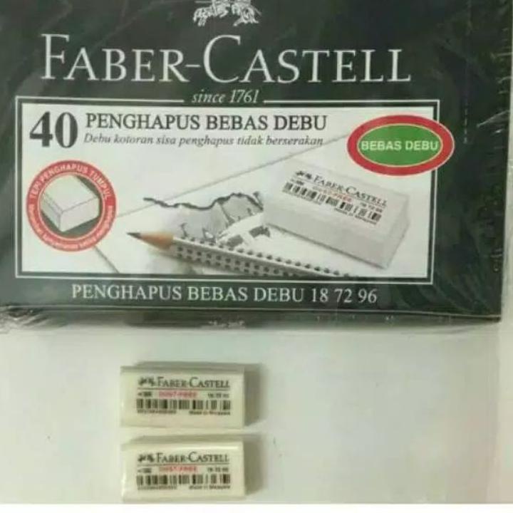 

Model Baru.. [1 pak] penghapus eraser FABER CASTELL kecil putih isi 40 pcs