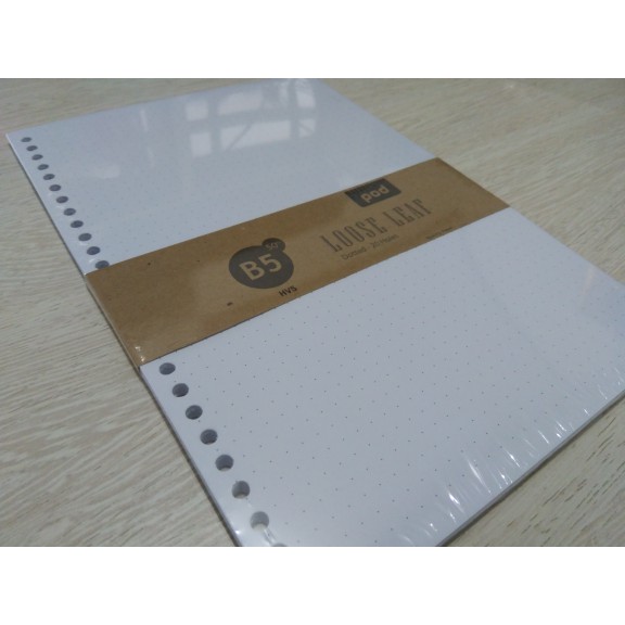 

Jual Hvs Loose Leaf B5 (Dotted) Kertas Binder/ Isi Notes - 50 Lbr - Hvs Dotted Murah
