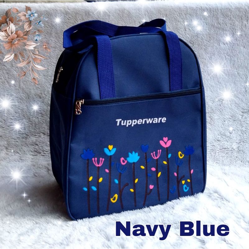 Tas pop bunga tulip/ tas bekal tupperware (stock ready) / tas bekal makan