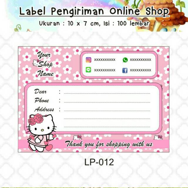 Label Online Shop Kosong