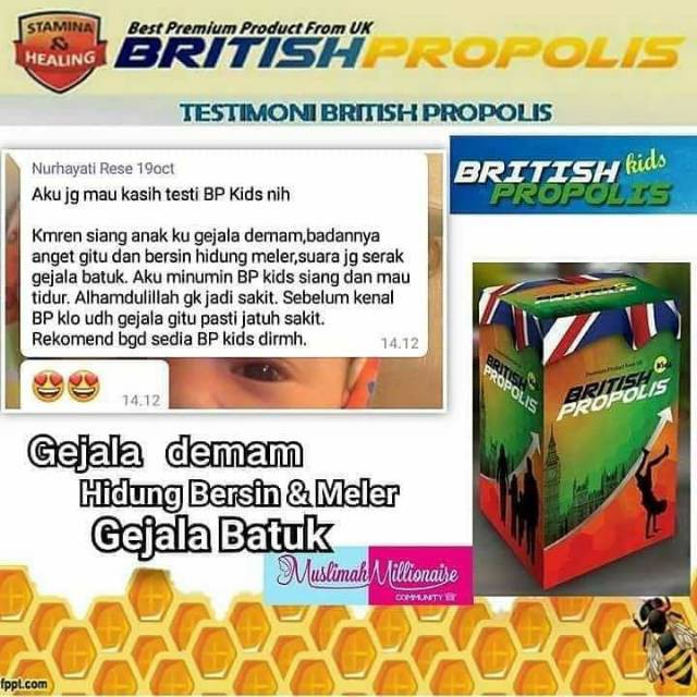 BRITISH PROPOLIS FOR KIDS | KHUSUS ANAK | VITAMIN ANAK NUTRISI OTAK KEKEBALAN TUBUH KESEHATAN ANAK