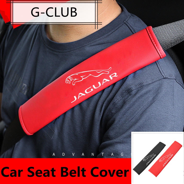 G-club Cover Pelindung Bahu Bahan Kulit Untuk Sabuk Pengaman Mobil Jaguar