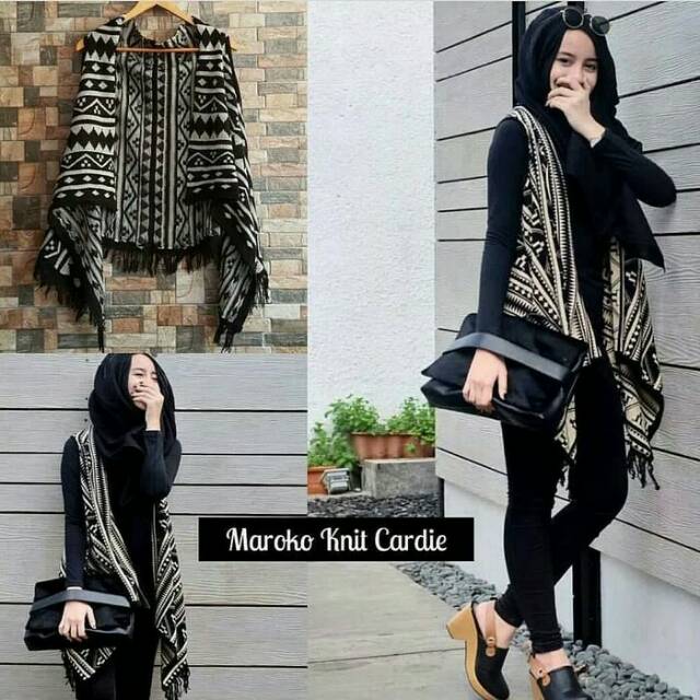 Maroko Knit Cardigan Cardi Kardigan Kardi Outter outer Wanita Jepang Korea rajut mocca merah grey