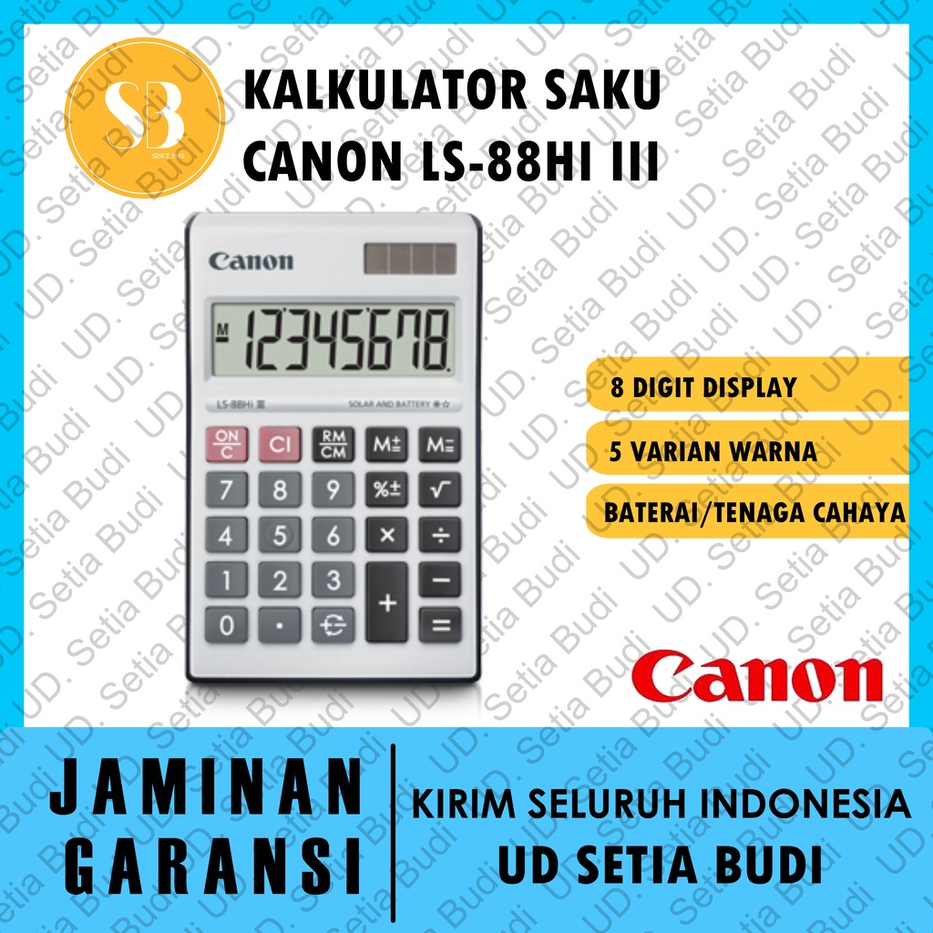 Kalkulator Saku CANON LS-88Hi III Asli dan Bergaransi