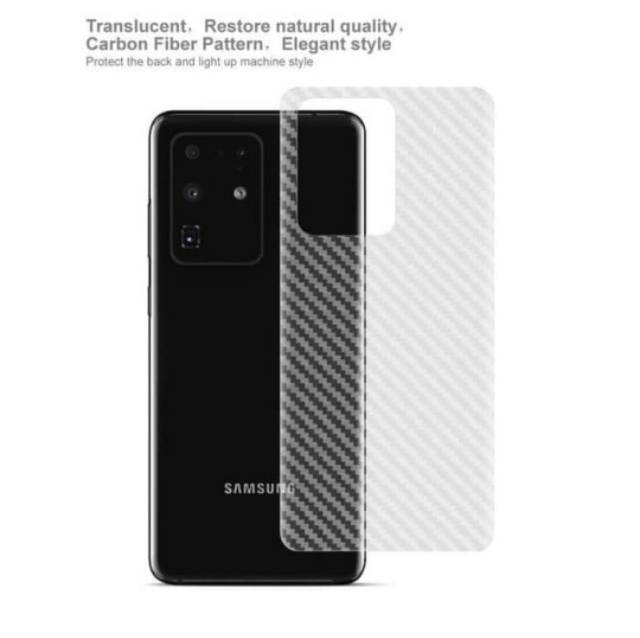 carbon fiber screen guard antigores BELAKANG Samsung S20 PLUS FE S21 S22 S23 NOTE 20 ULTRA A32 A52 A72 A53 A73 A34 A54 A33