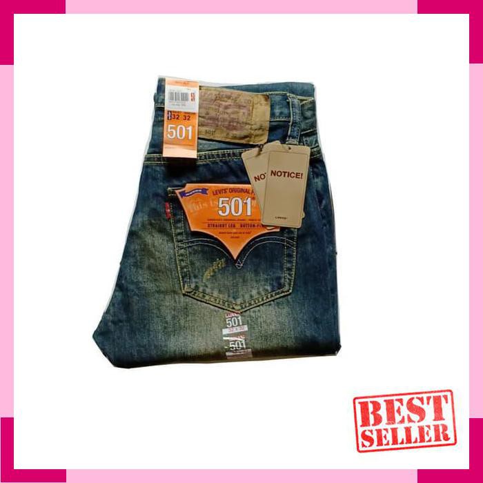 Laris Jeans Levis 501 Original USA - Biru- 28