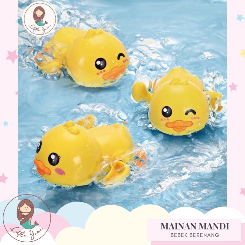 Little Yura - Mainan Mandi Anak Bebek Berenang (tidak perlu baterai)