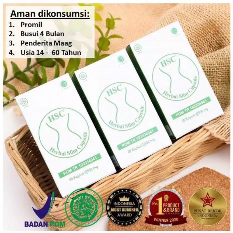HSC Herbal Slim Capsul ORIGINAL. OBAT HERBAL Pelangsing Ampuh