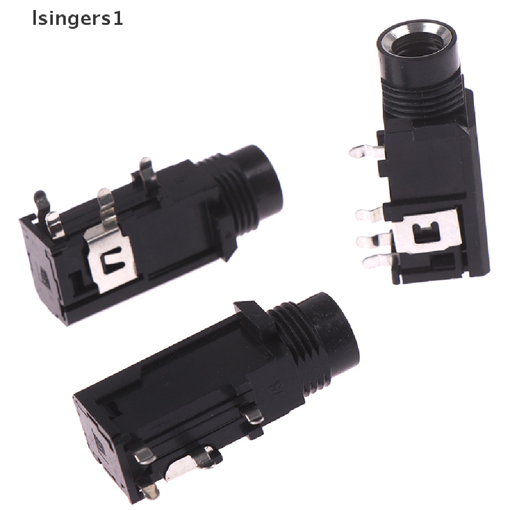 (lsingers1) 3pcs / lot adapter Konektor Jack audio stereo female 6.35mm 4pin