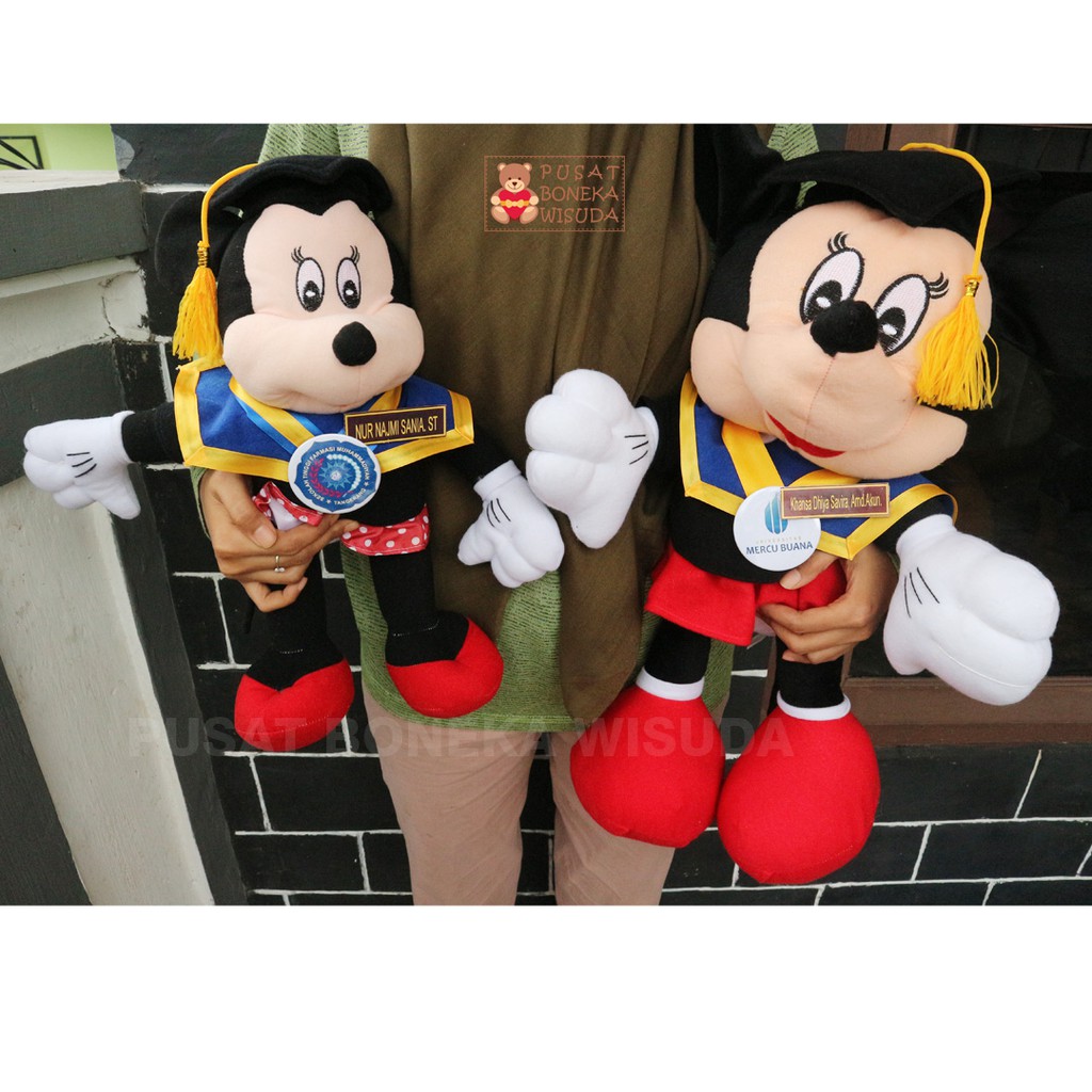 Boneka Wisuda Minnie Mouse Lucu Terlaris Termurah Minie mouse Mini Miki Tikus