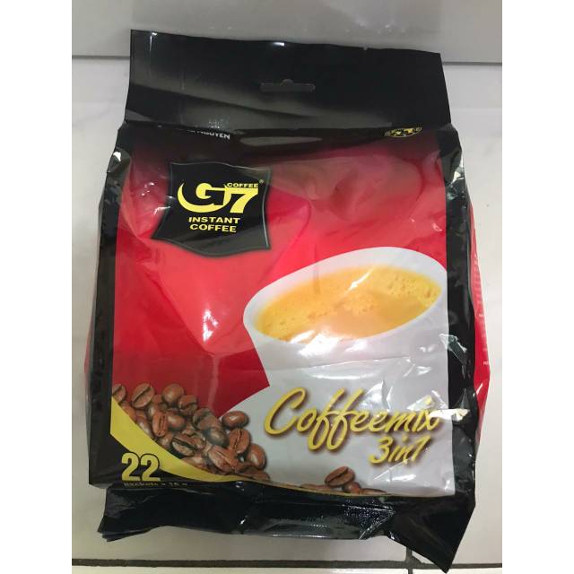 

Kopi Vietnam G7 Trung Nguyen Instan coffee 3in1 isi 22 sachet