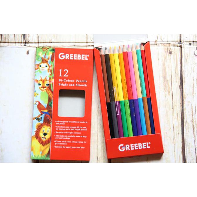 

Sale!! Pensil Warna Greebel Bi-Color 12 Color Terbaru