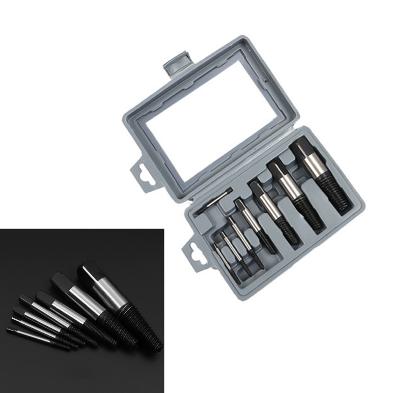 Set Mata Bor Ekstraktor Sekrup Bahan Metal