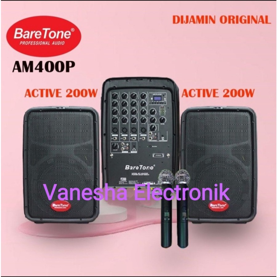 Speaker Active Baretone 10inch BT-AM400P Original