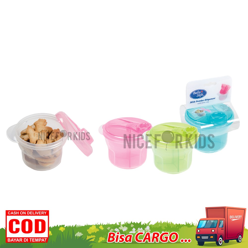 Baby Safe Milk Powder Dispenser with Inner Cup JP032 / Tempat Susu Bubuk Bayi