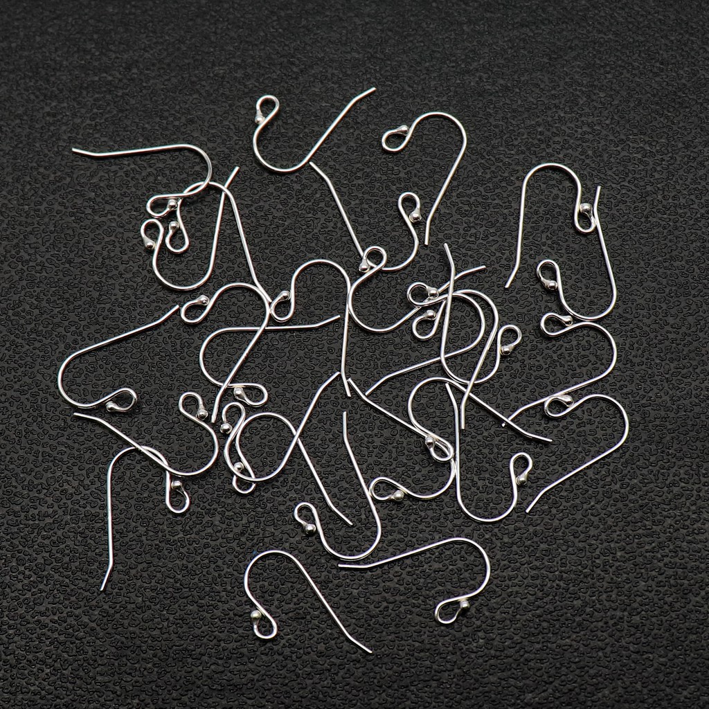 Bahan Perak 925 Hook Anting | Hook Anting Perak Asli | Bahan Aksesoris Anting | Kait Anting Silver