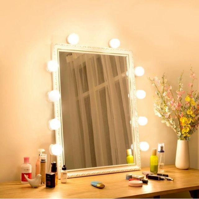 lampu LED meja rias 10pcs Lampu Vanity Isi 10 lampu kaca meja rias lampu Led Meja Rias / Lampu Kaca Rias Vanity Mirror Light ( 10 Bohlam )