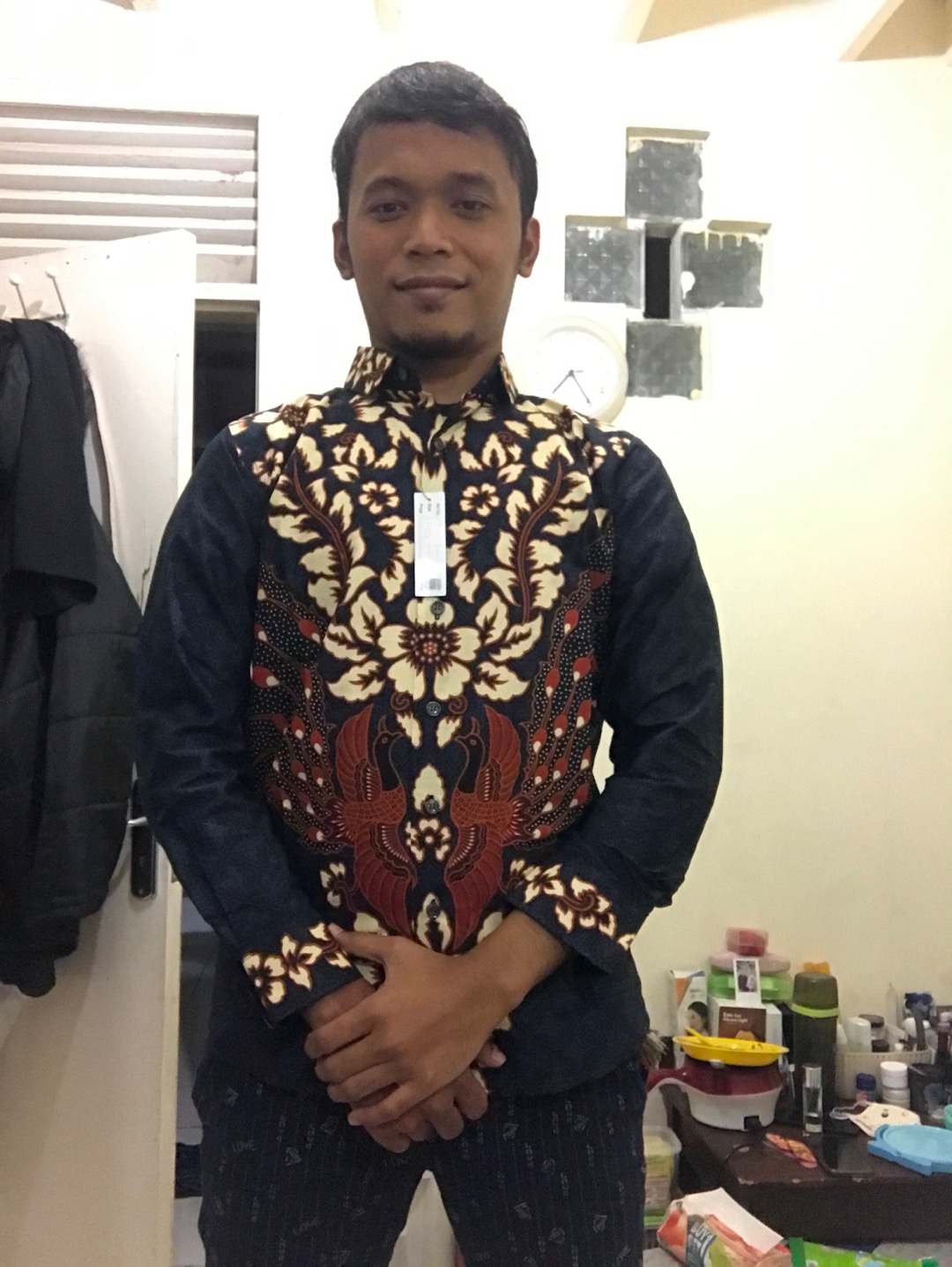 Cbl1114 Kemeja Batik Pria Slim Fit Lengan Panjang Colindion